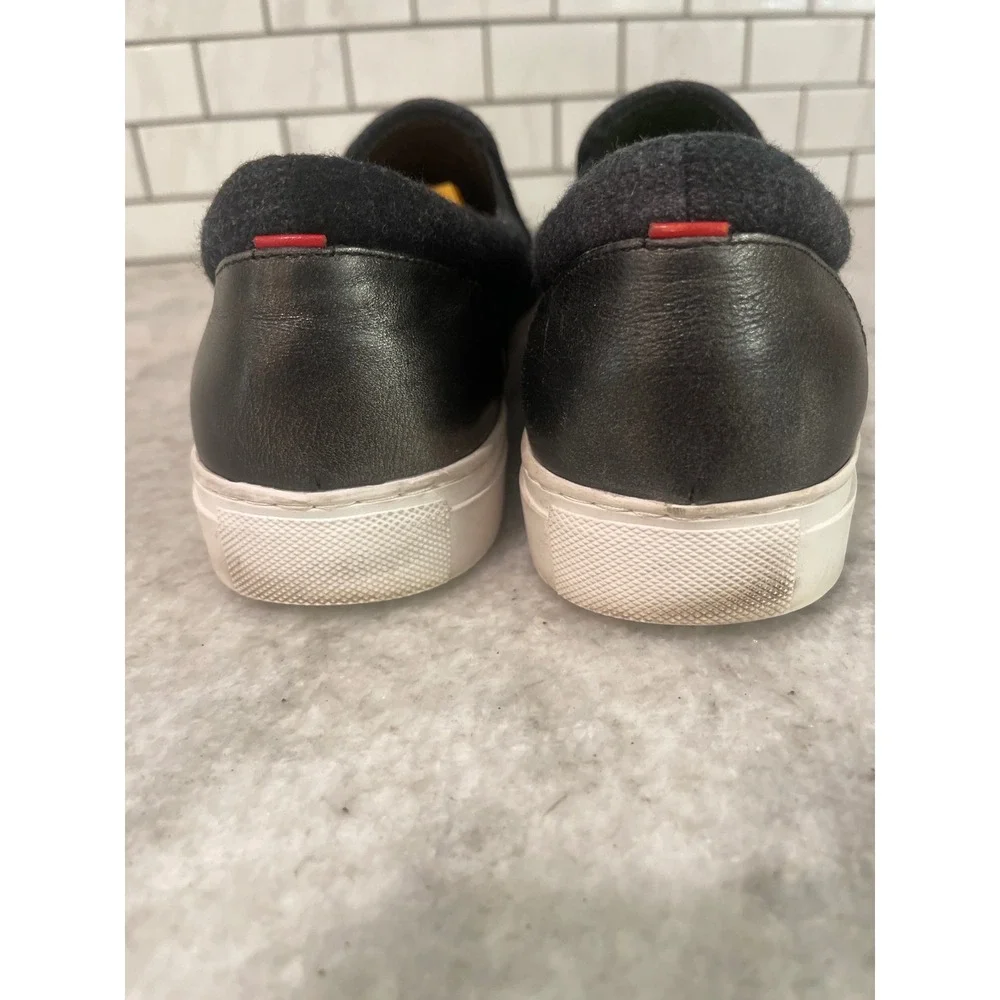 HUGO Hugo Boss Shoes Mens 41 Black Slip On Sneakers Wool Leather 50298486